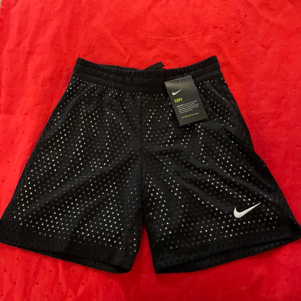 Girls black Nike athletic shorts